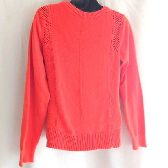 VINCE CAMUTO | Women's Long Sleeve Crew Neck Knit Sweater Orange Size Medium - Picture 2 of 7
